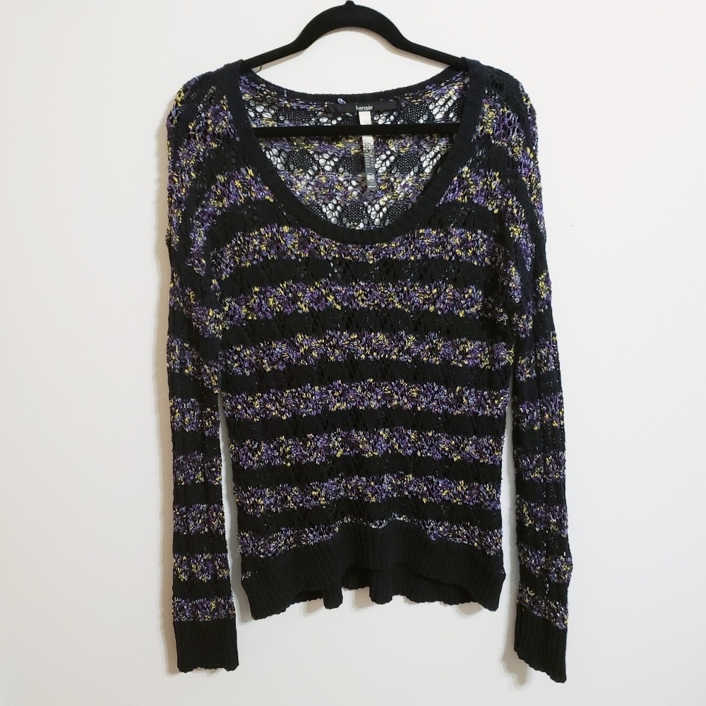 Kensie Stripe Multi Color Sweater...M